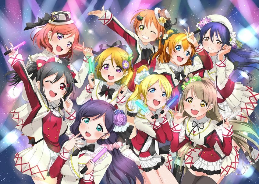nishikino maki, tojo nozomi, sonoda umi, yazawa nico, ayase eli, and 4 more (love live! and 1 more) drawn by ume_(plumblossom)