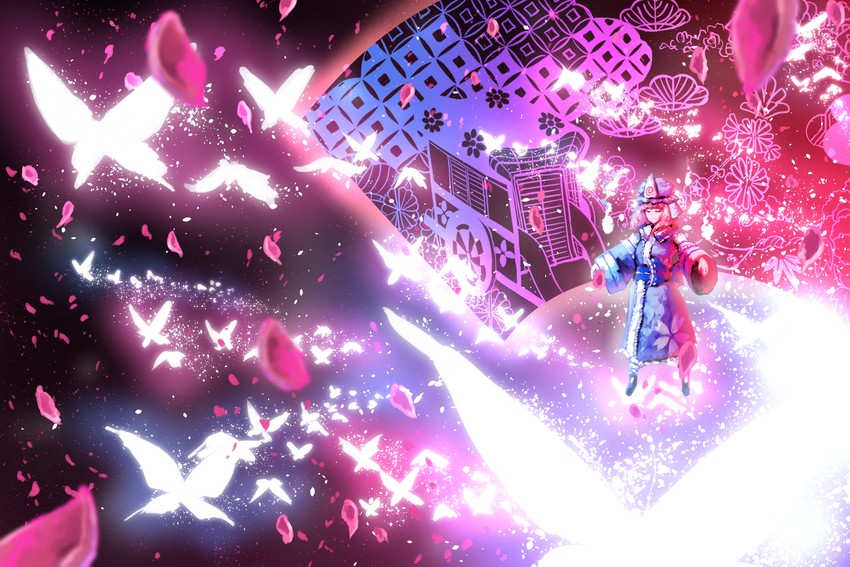 saigyouji yuyuko (touhou and 1 more) drawn by sunnysideup