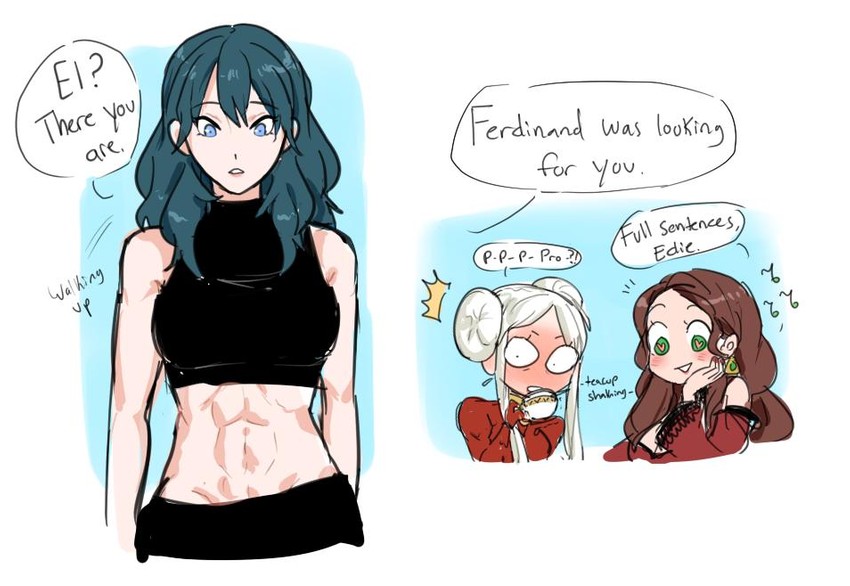 female byleth, edelgard von hresvelg, and dorothea arnault (fire emblem and 1 more) drawn by dashingicecream