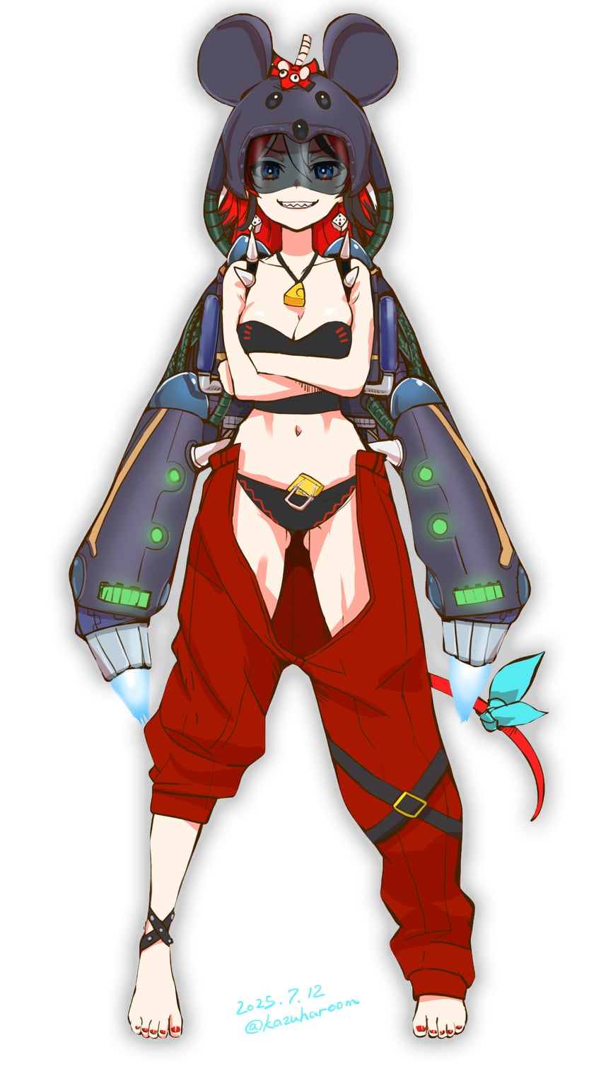 hakos baelz (hololive and 1 more) drawn by haruyama_kazunori