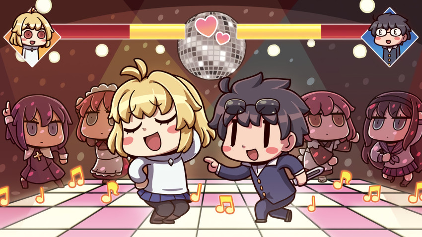 arcueid brunestud, ciel, tohno akiha, kohaku, tohno shiki, and 1 more (tsukihime and 3 more) drawn by riyo_(lyomsnpmp)