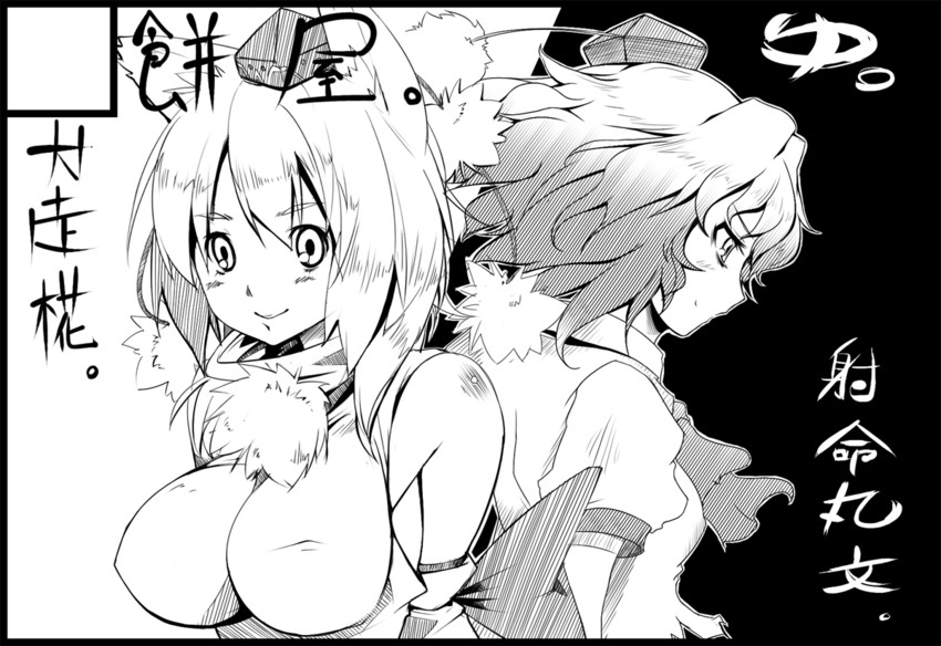 shameimaru aya and inubashiri momiji (touhou) drawn by yuzuriha_p