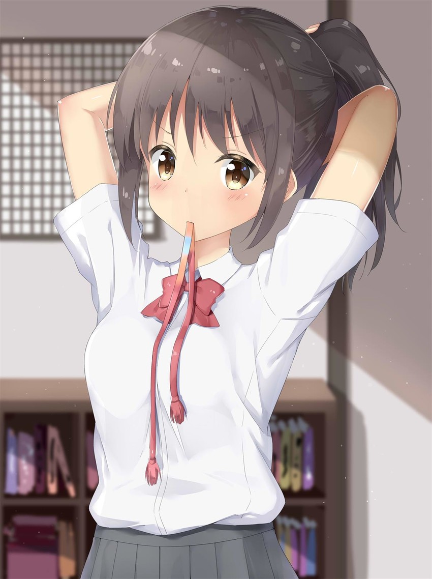 miyamizu mitsuha (kimi no na wa.) drawn by rong_yi_tan