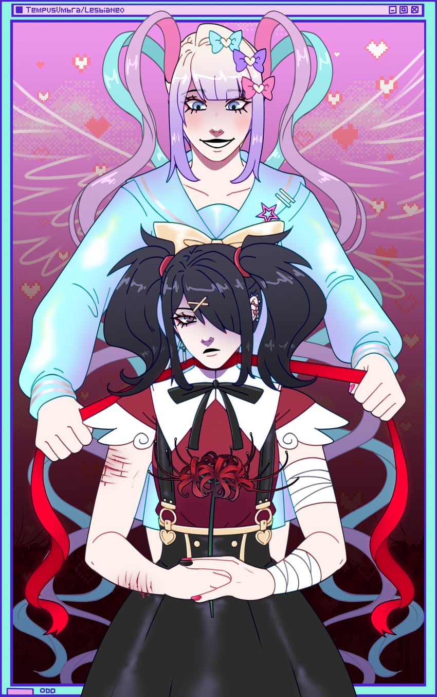 chouzetsusaikawa tenshi-chan and ame-chan (needy girl overdose) drawn by tempusumbra