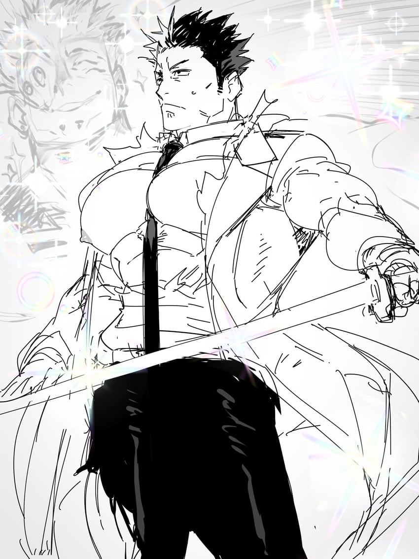 ryoumen sukuna and kusakabe atsuya (jujutsu kaisen) drawn by mabataki
