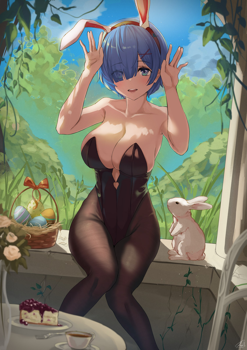 rem (re:zero kara hajimeru isekai seikatsu) drawn by nev_(nevblindarts)