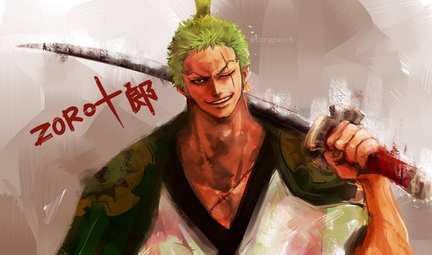 roronoa zoro (one piece) drawn by torapunch