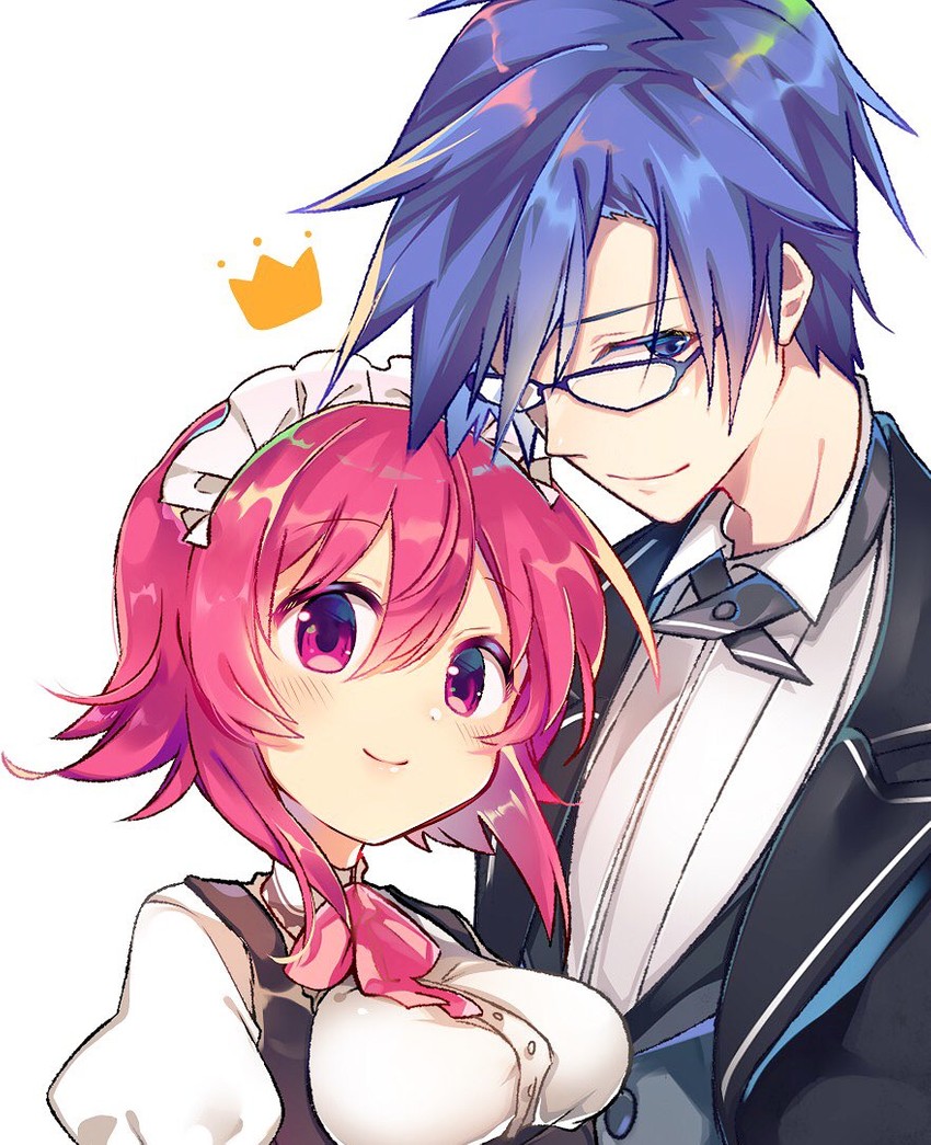 onoe serika and miyashiro takuru (chaos;child) drawn by rotte_(1109)