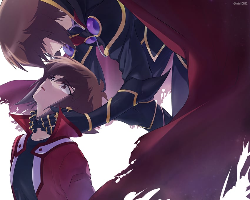 yuki judai and supreme king (yu-gi-oh! and 1 more) drawn by mini_(pixiv6327751)