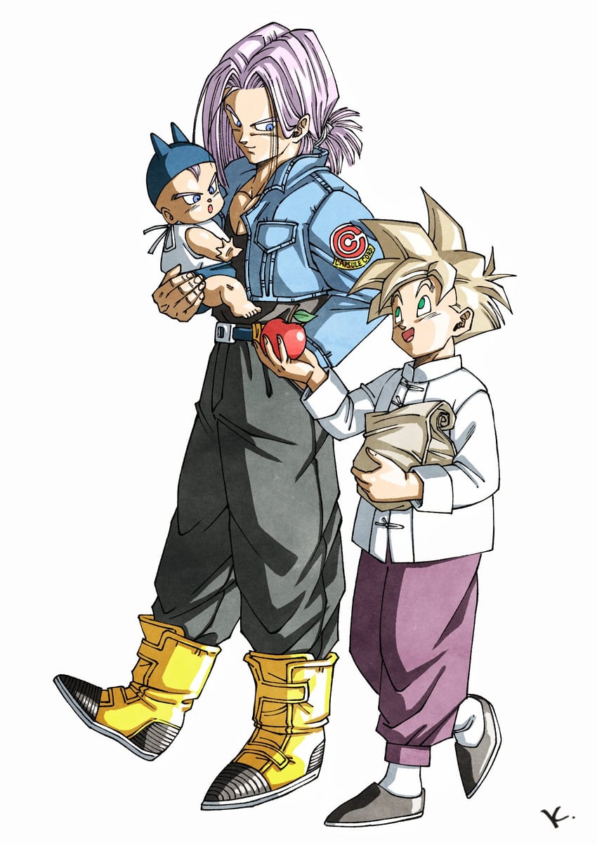 son gohan and trunks (dragon ball and 1 more) drawn by kakeru_(dbskakeru)
