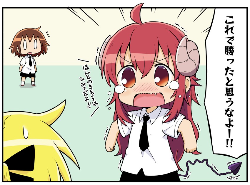 yoshida yuuko, sonya, and oribe yasuna (machikado mazoku and 2 more) drawn by motokazu_(dontokodon)