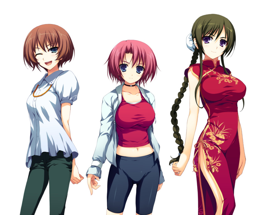 anzu, shion, and yanase koharu (akatsuki no goei) drawn by tomose_shunsaku