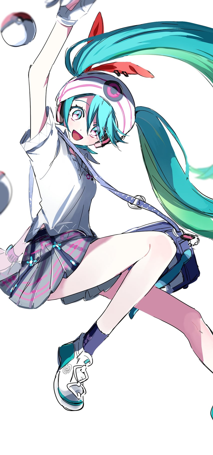 hatsune miku and psychic miku (pokemon and 2 more) drawn by ok_o_o