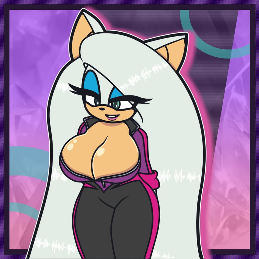 rouge the bat (sonic and 1 more) drawn by xyztrrz