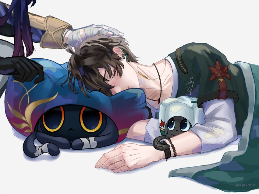 blade and dan heng (honkai and 1 more) drawn by aywaru