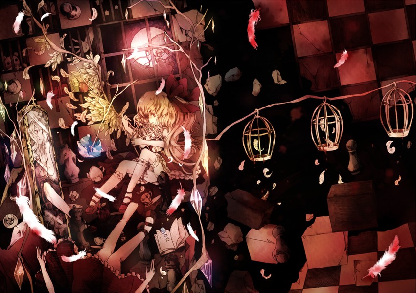 flandre scarlet (touhou) drawn by hanada_hyou