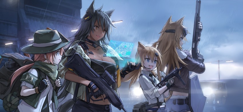 idw, m500, f1, and cr-21 (girls' frontline) drawn by kisetsu