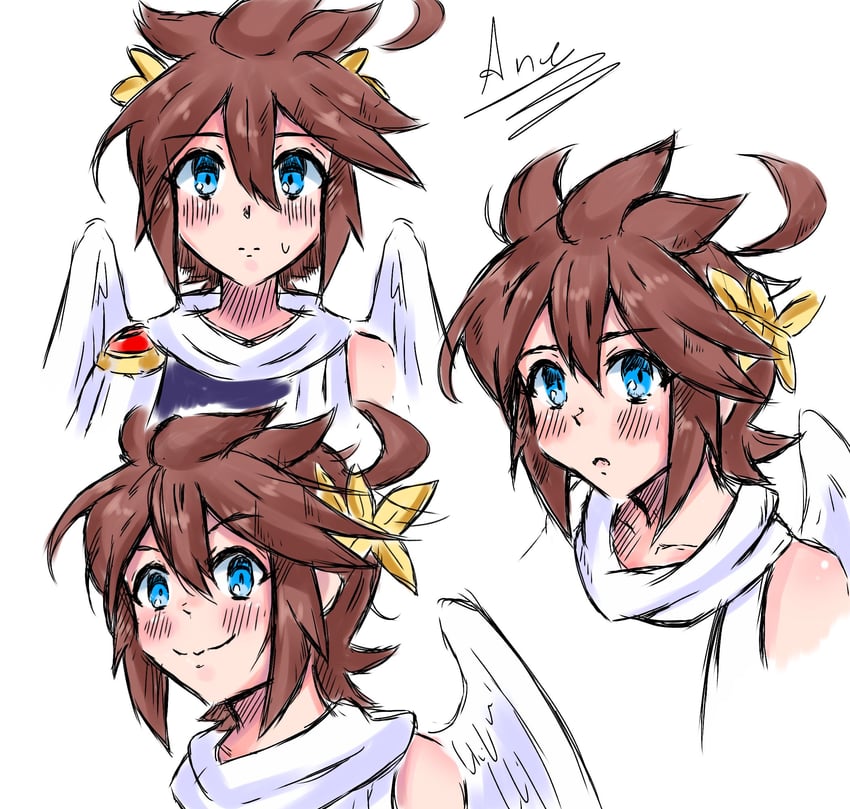 pit (kid icarus and 1 more) drawn by hikarinotenshi.arts