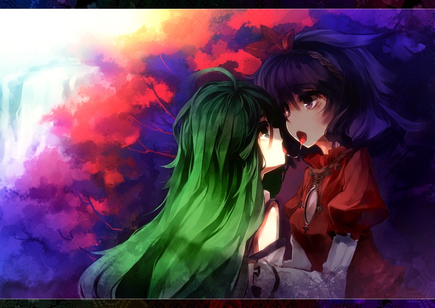 kochiya sanae and yasaka kanako (touhou) drawn by ukyo_rst