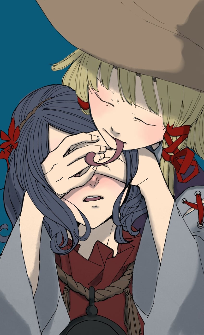 moriya suwako and yasaka kanako (touhou) drawn by whoru