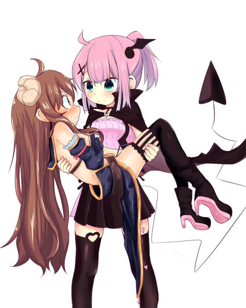 yoshida yuuko and chiyoda momo (machikado mazoku) drawn by shimeji_wyvern