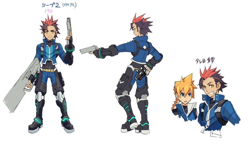 gunvolt and gino (azure striker gunvolt and 1 more)