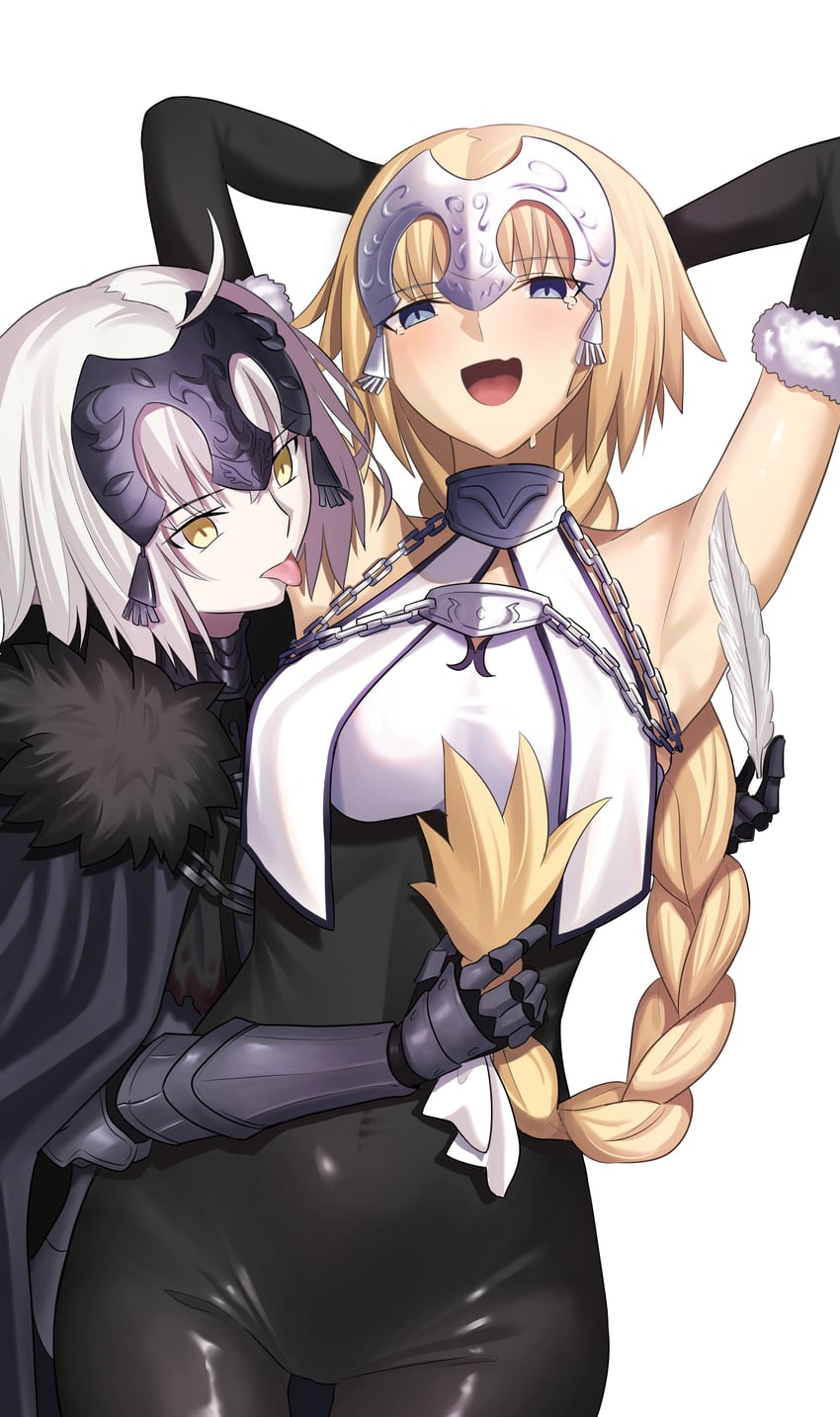 jeanne d'arc and jeanne d'arc alter (fate and 1 more) drawn by longdq3008