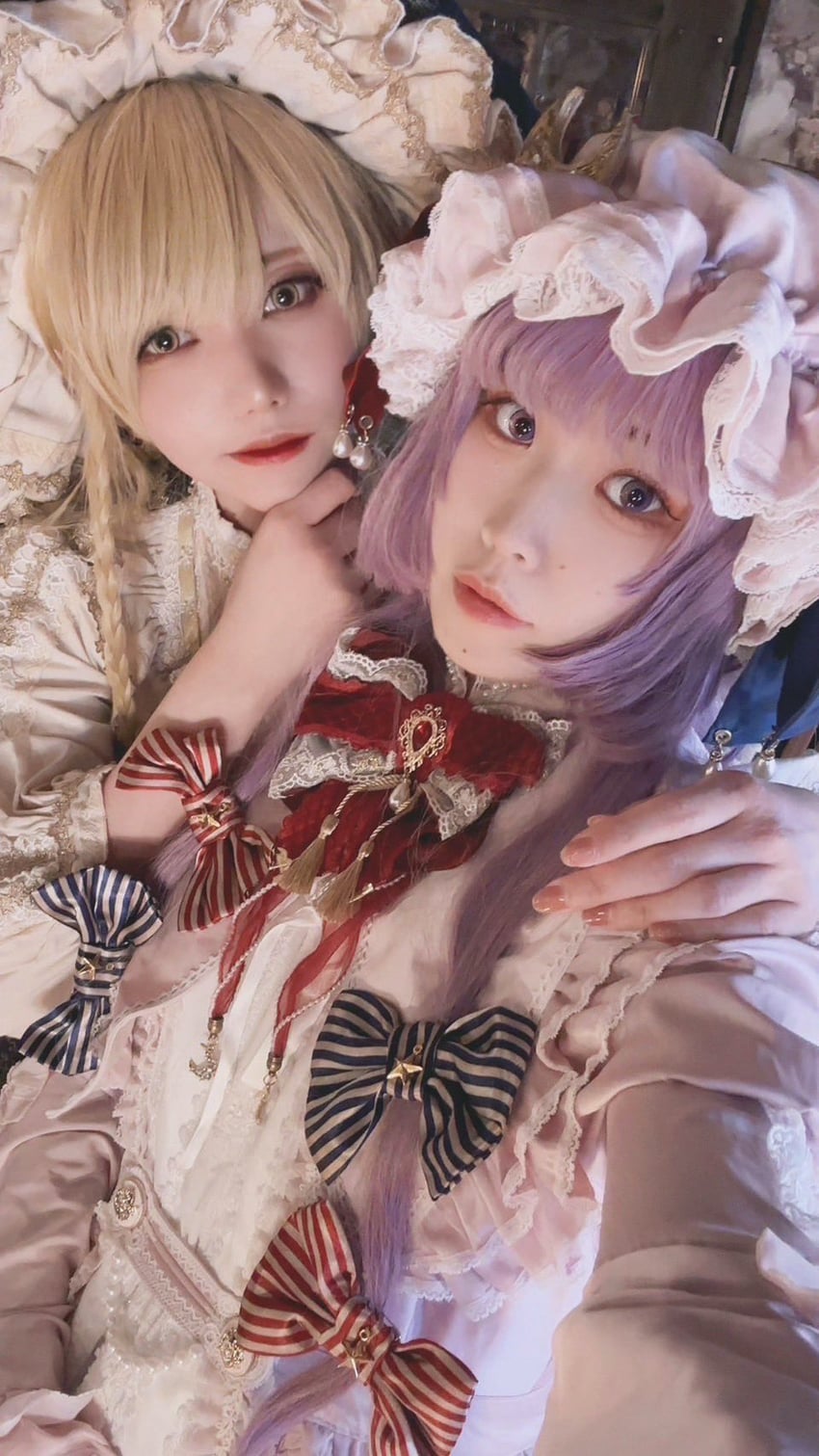 kirisame marisa and patchouli knowledge (touhou) drawn by gsotm_mik
