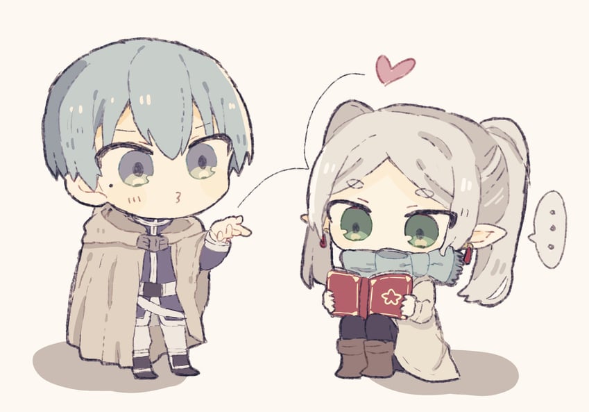frieren and himmel (sousou no frieren) drawn by kanamochi_kanato