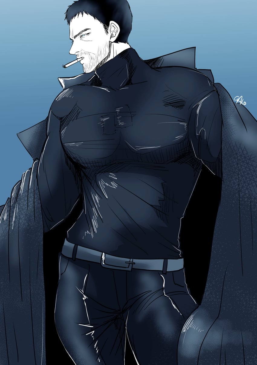 chris redfield (resident evil and 1 more) drawn by galo_(figalulu)