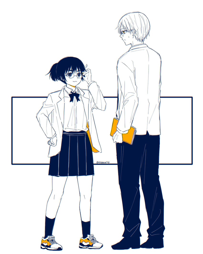 higashi azuma and otta ely (choujin x) drawn by rokuen_skd