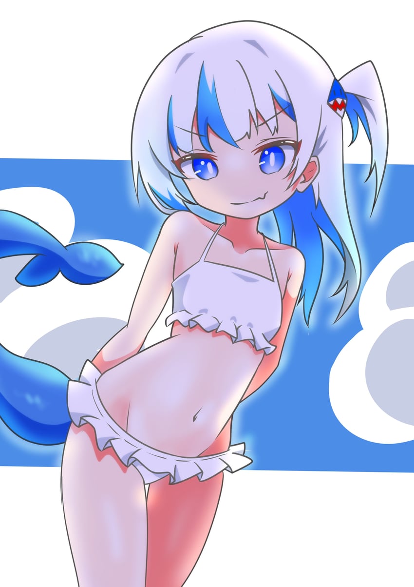 gawr gura (hololive and 1 more) drawn by b_j_blazkowicz