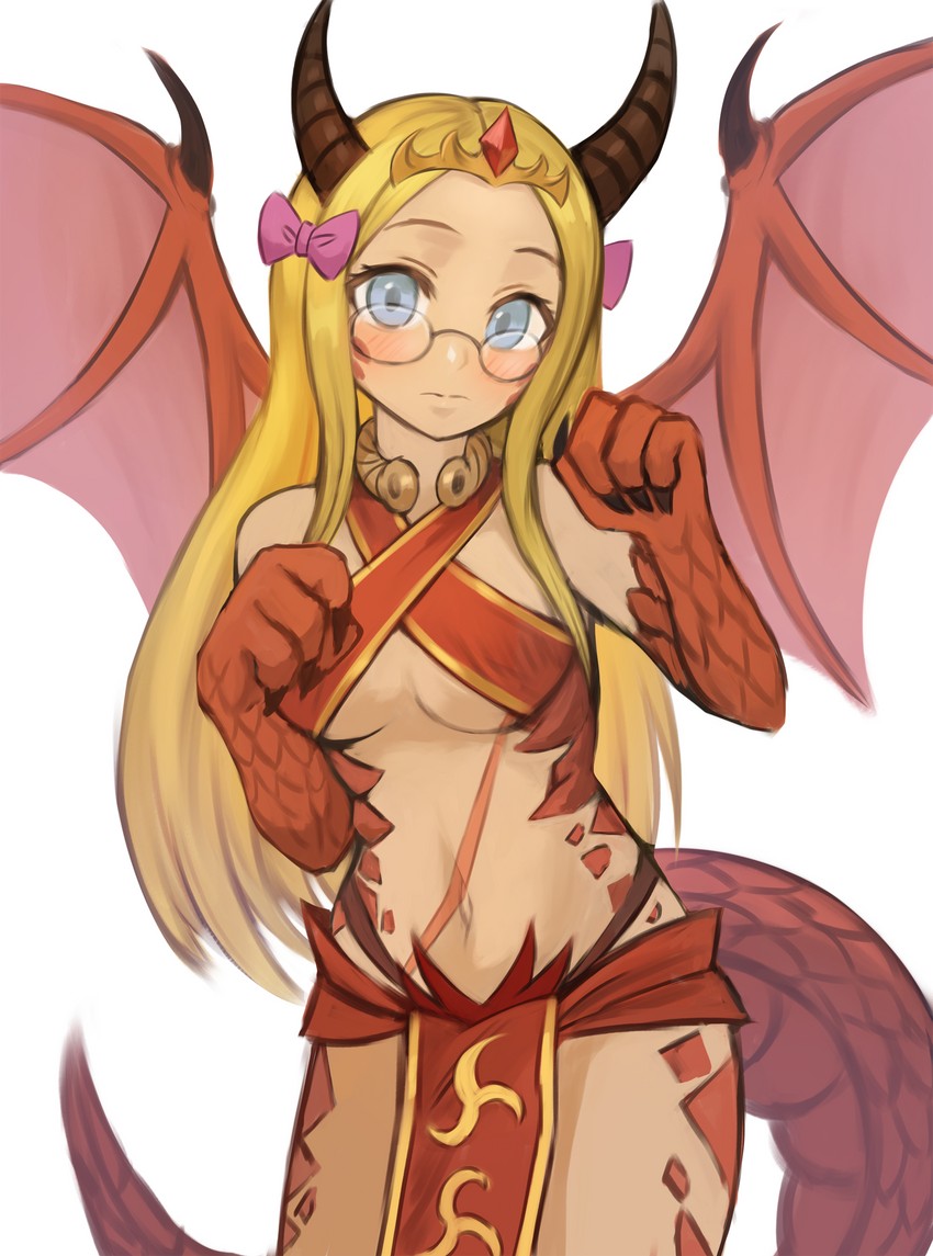 dragon and nia jones (monster girl encyclopedia) drawn by sookmo