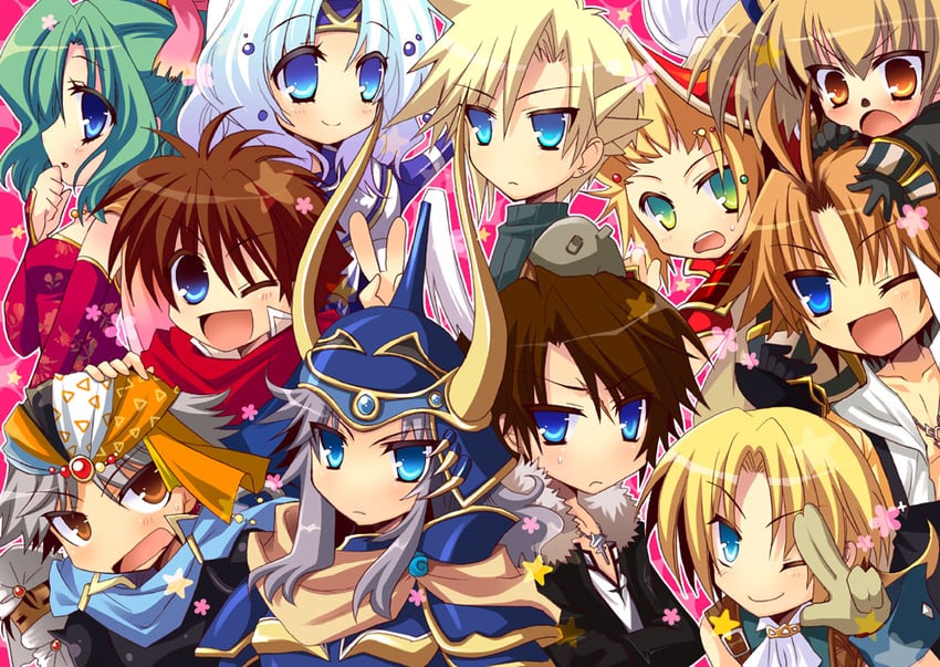cloud strife, terra branford, squall leonhart, zidane tribal, bartz klauser, and 8 more (final fantasy and 11 more) drawn by izumi_makoto