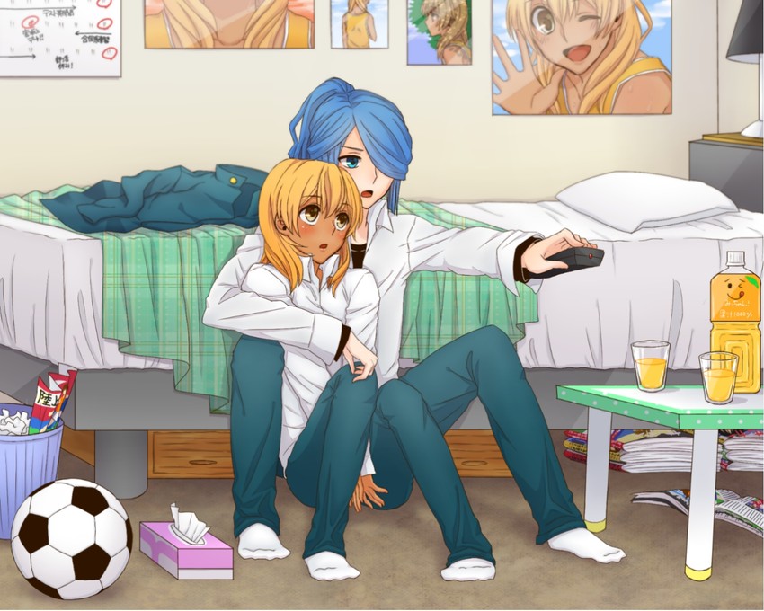 kazemaru ichirouta and miyasaka ryou (inazuma eleven) drawn by nichikatsu