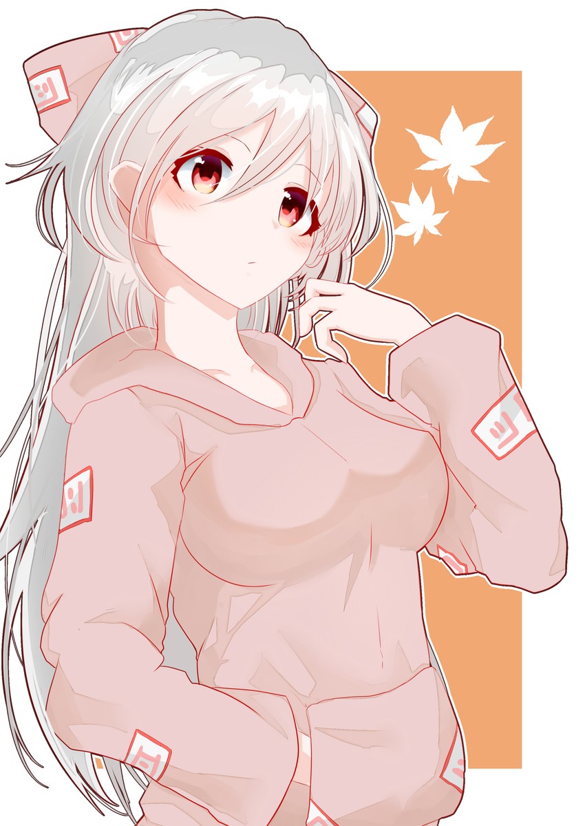 fujiwara no mokou (touhou) drawn by myan_(myan3891)