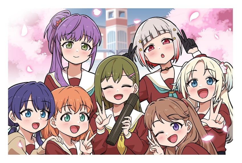 hinoshita kaho, fujishima megumi, otomune kozue, murano sayaka, yugiri tsuzuri, and 2 more (love live! and 1 more) drawn by koaraya