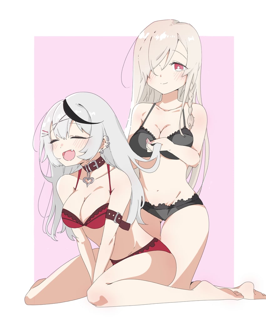 sakamata chloe and g36c (hololive and 1 more) drawn by sirakamisumire
