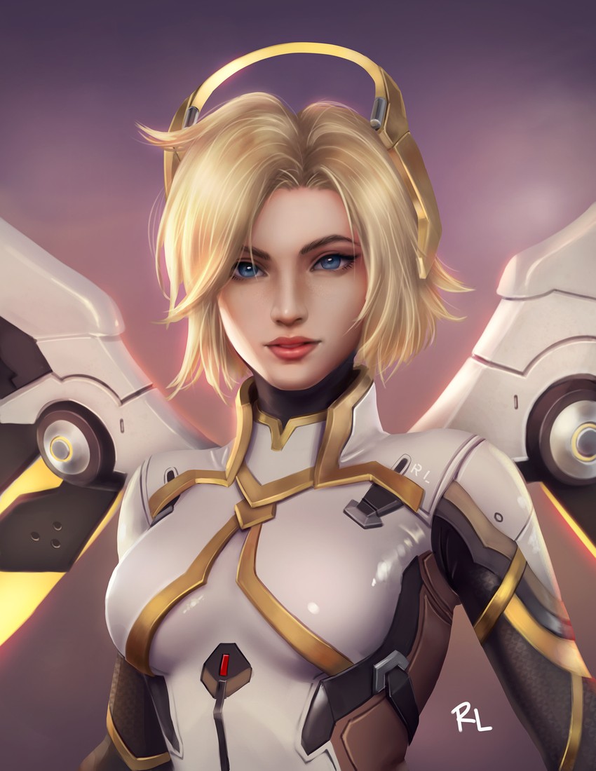 mercy (overwatch and 1 more) drawn by raymund_lota