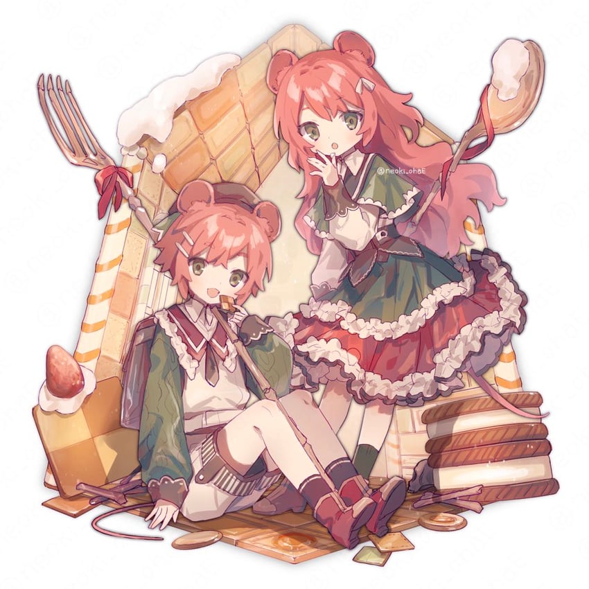 gretel and hansel (hansel and gretel) drawn by neoki_ohae