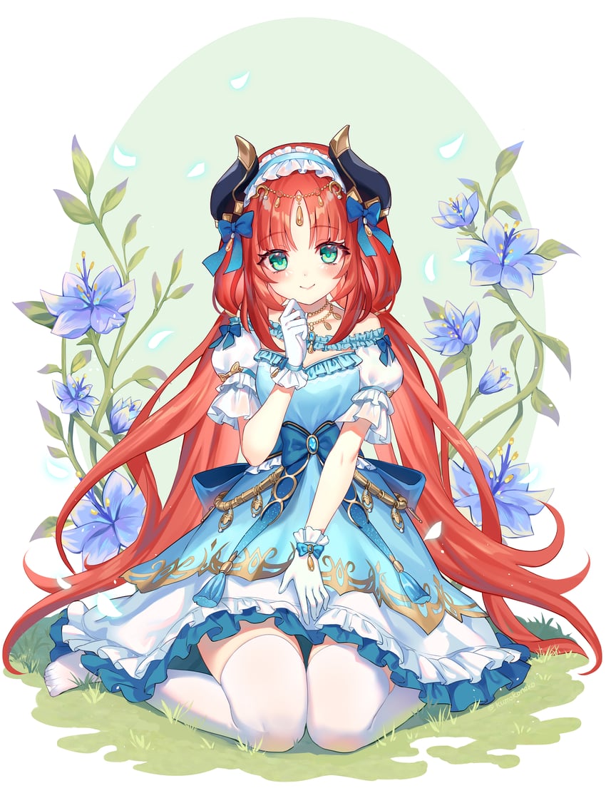 nilou (genshin impact and 1 more) drawn by lalazyt