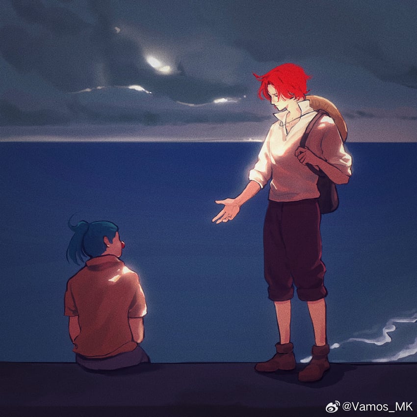 shanks and buggy the clown (one piece) drawn by vamos_mk