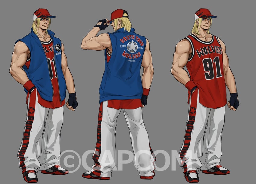 terry bogard (street fighter and 3 more) drawn by takayuki_nakayama
