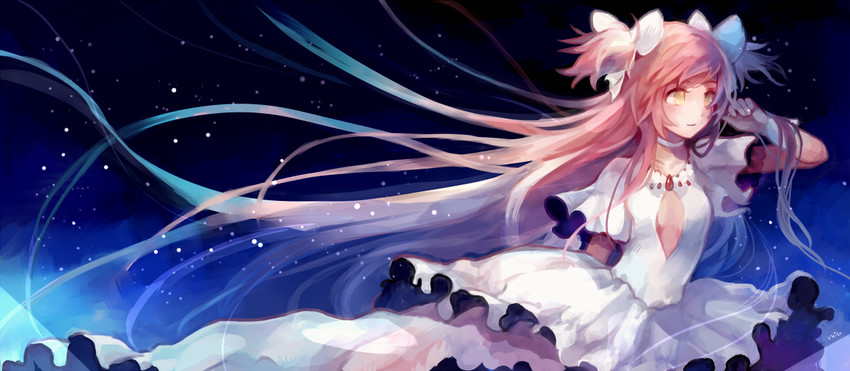 kaname madoka and ultimate madoka (mahou shoujo madoka magica) drawn by miu_pachi