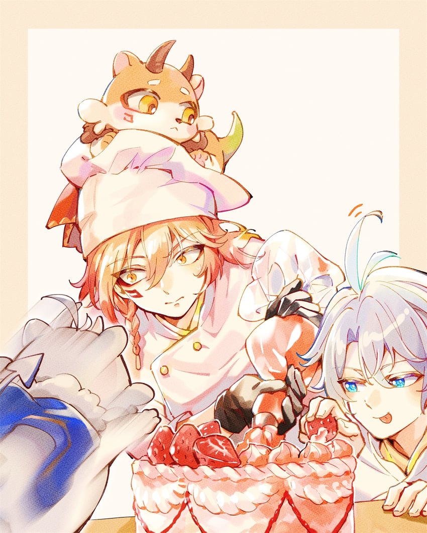 phainon and mydei (honkai and 1 more) drawn by huanghoudepingguo