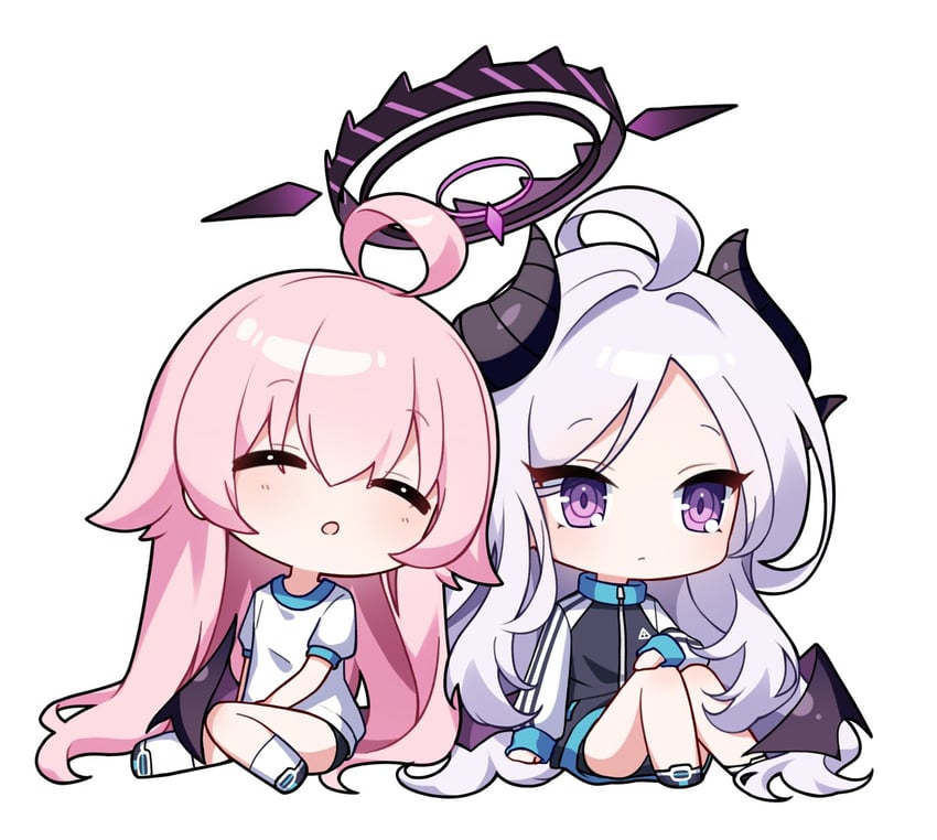 hina and hoshino (blue archive) drawn by pudding_(skymint_028)