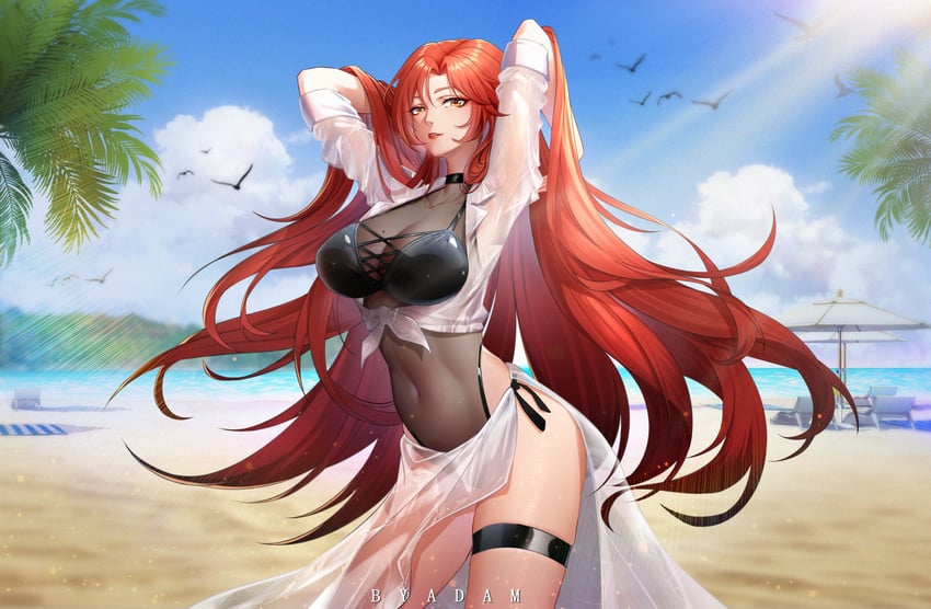 murata himeko (honkai and 1 more) drawn by byadam