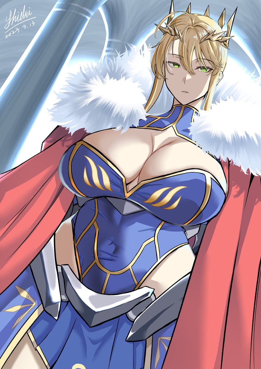 artoria pendragon (fate and 1 more) drawn by shiki_(love-saber)