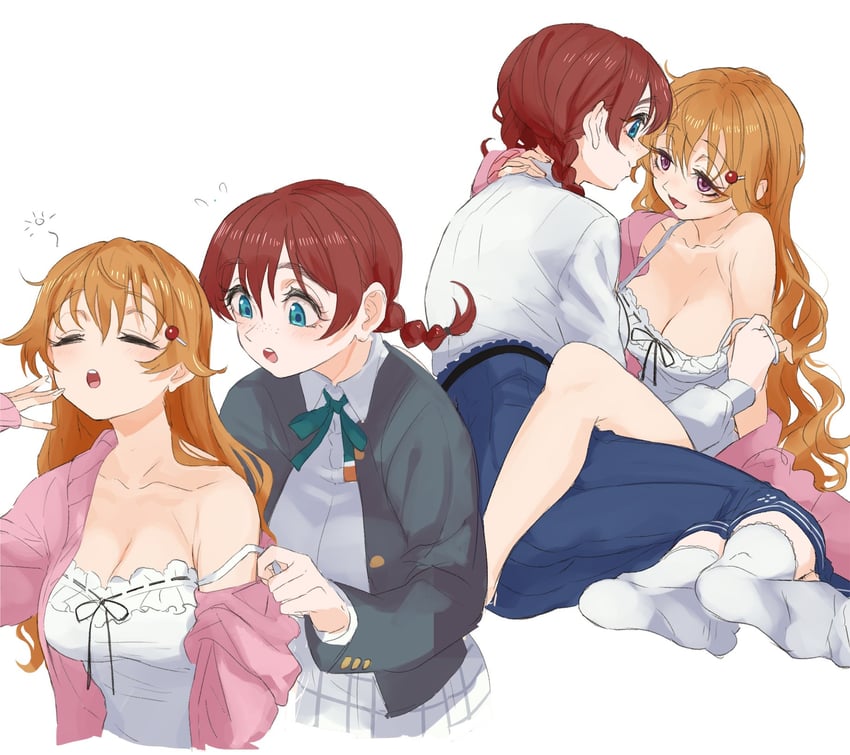 emma verde and konoe kanata (love live! and 1 more) drawn by monowe