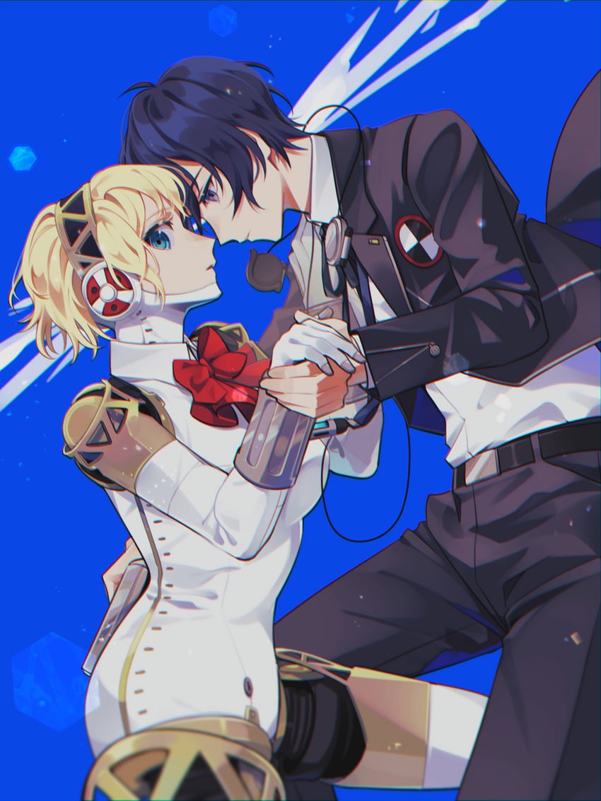 yuuki makoto and aigis (persona and 1 more) drawn by elulit2